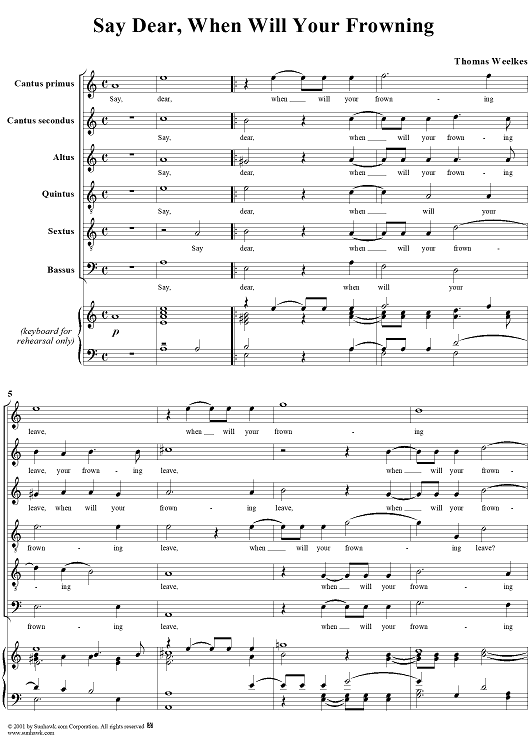 Say Dear, When Will Your Frowning