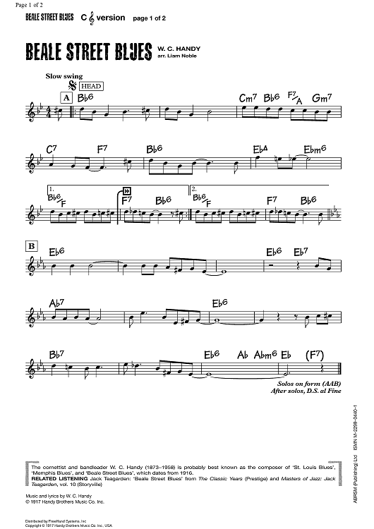 Beale Street Blues - C Instruments