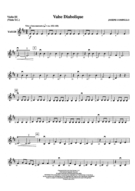 Valse Diabolique - Violin 3 (Viola T.C.)