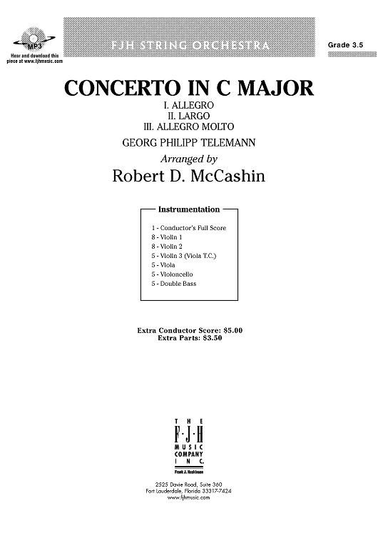 Concerto in C Major - Score