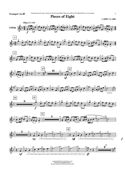 Pieces of Eight - Trumpet 1 in Bb