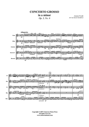 Concerto Grosso in A Minor - Score