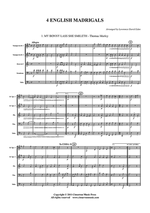 Four English Madrigals - Score