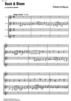 Bach and Blues - Score