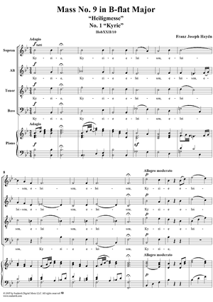 Mass No. 9 (Sancti Bernardi) in B-flat Major, "Heiligmesse": No. 1. Kyrie