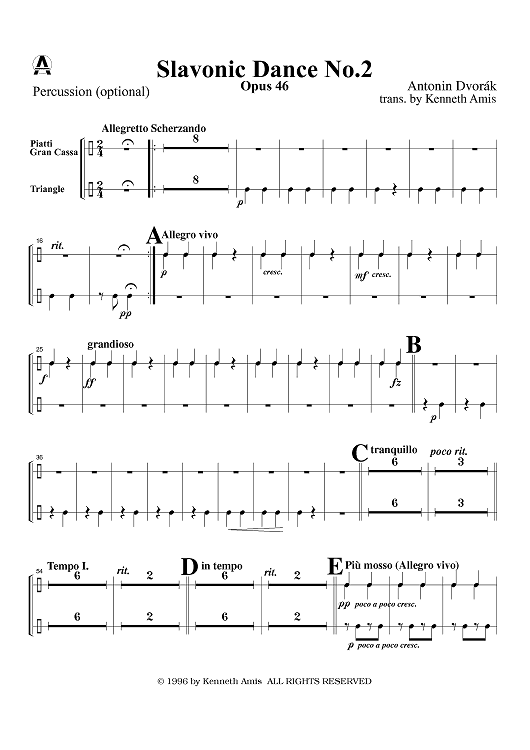 Slavonic Dance No. 2, Op. 46 - Piatti/Gran Cassa