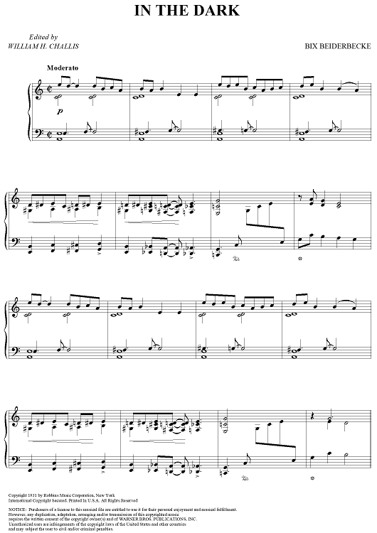 Modern Piano Suite, No. 4: In the Dark