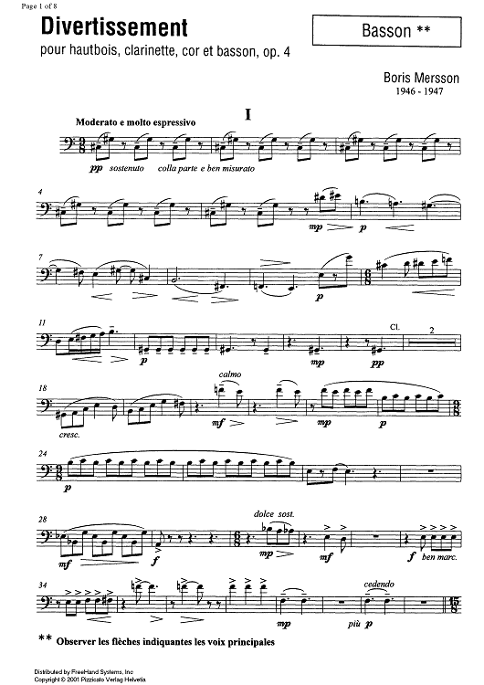 Divertissement - Bassoon