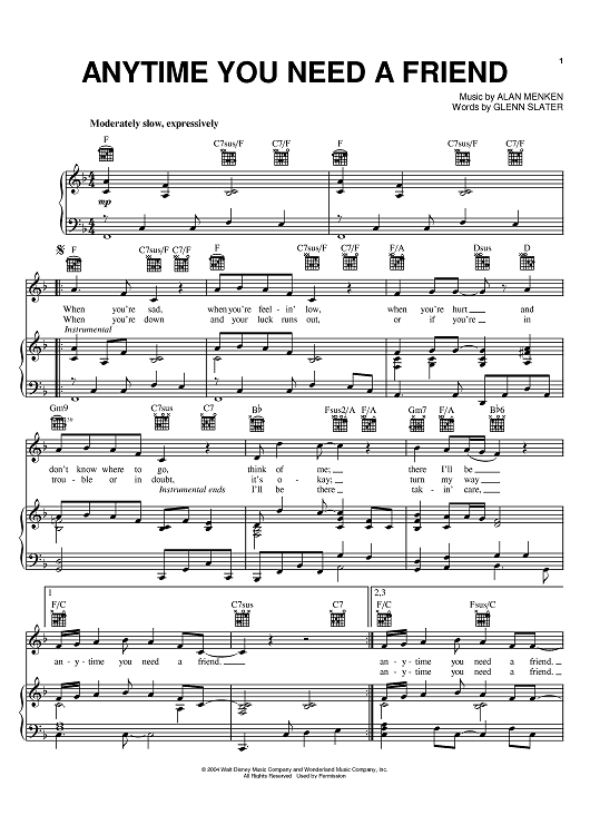 Anytime You Need A Friend