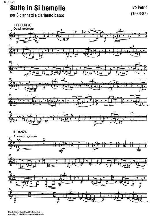 Suite - B-flat Clarinet 2