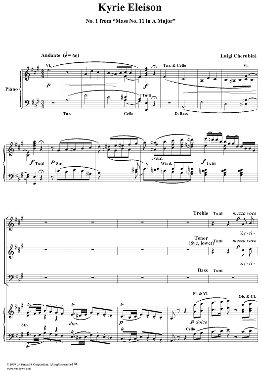 Kyrie Eleison - No. 1 from "Mass No. 11 in A major"