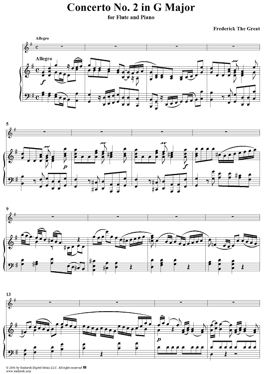 Concerto No. 2 in G Major - Piano Score