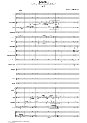 Missa Solemnis, No. 4: Sanctus - Full Score