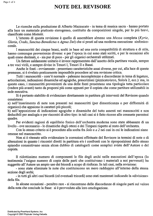 Credo from Messa solenne - Preface