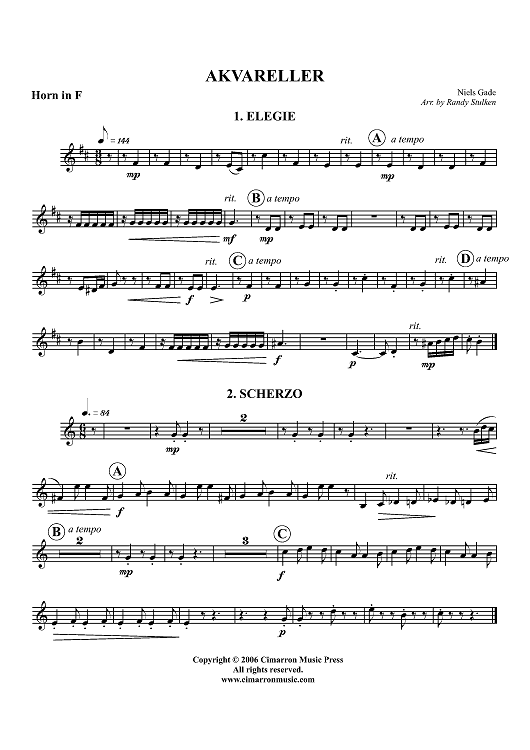 Akvareller - Horn in F