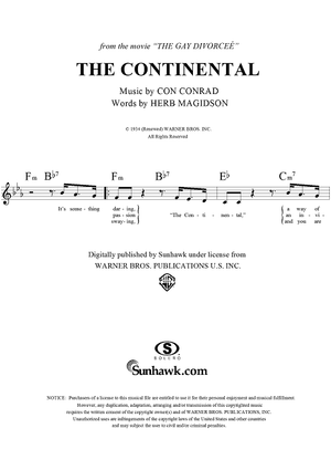 The Continental (You Kiss While You're Dancing)