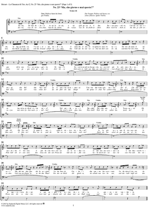 "Ma, che giorno è mai questo?", No. 25 from "La Clemenza di Tito", Act 2 (K621) - Full Score