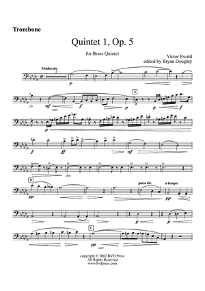 Quintet No. 1, Op. 5 - Trombone