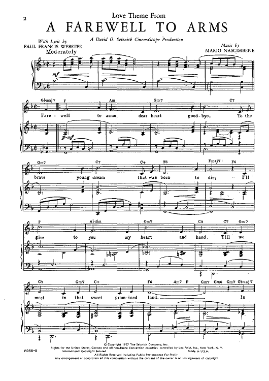 Love Theme From A Farewell To Arms