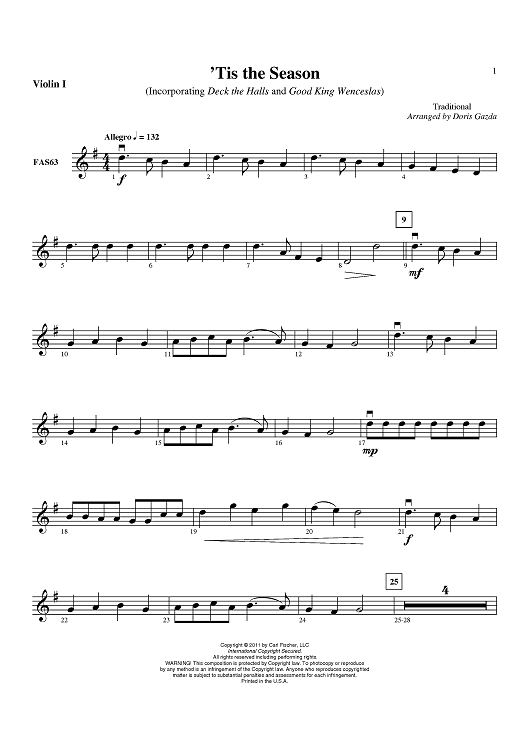 ‘Tis the Season - Violin 1