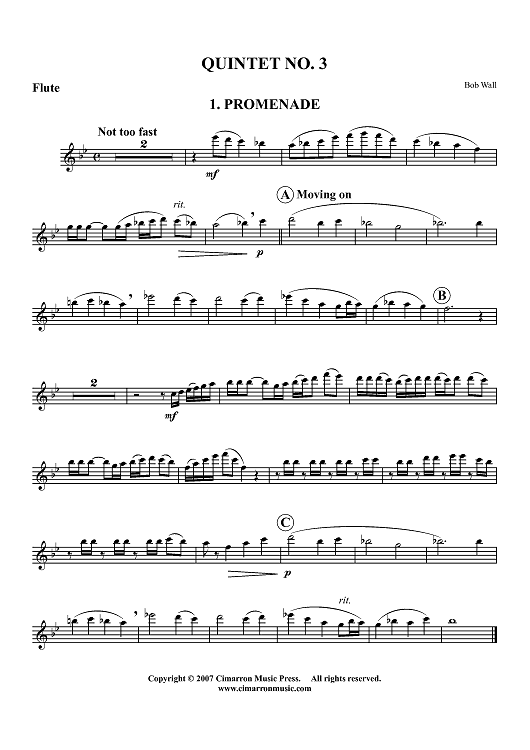 Quintet No. 3 - Flute