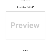 Kyrie - From Missa "Mi-Mi"