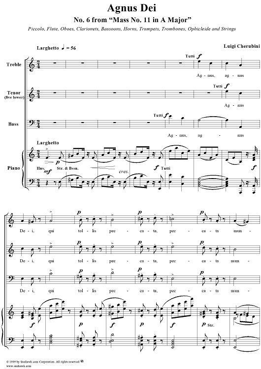 Agnus Dei - No. 7 from "Mass No. 11 in A major"