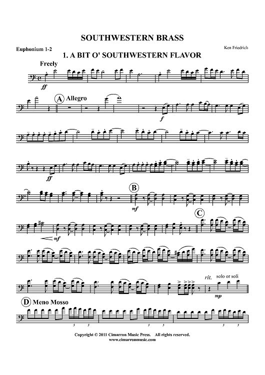 Southwestern Brass - Euphonium 1 & 2 BC/TC