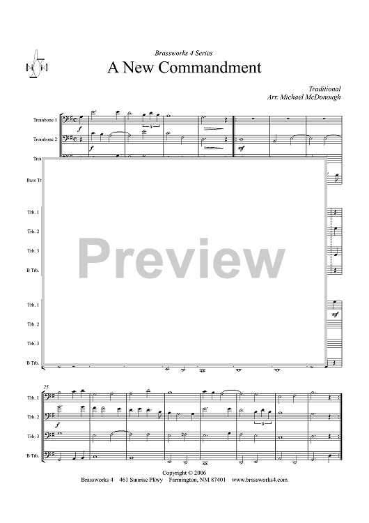 A New Commandment - Score