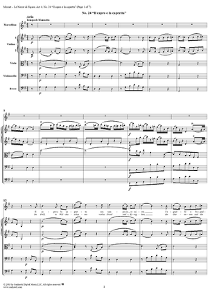 "Il capro e la capretta", No. 24 from "Le Nozze di Figaro", Act 4, K492 - Full Score