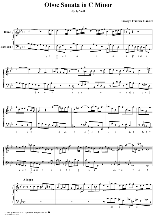 Oboe Sonata in C minor, Op. 1, No. 8