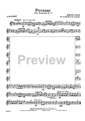 Pavanne (from Symphonette No. 2) - Cornet 1