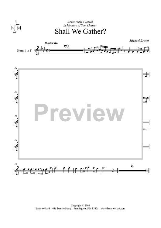 Shall We Gather? - Horn 1 in F