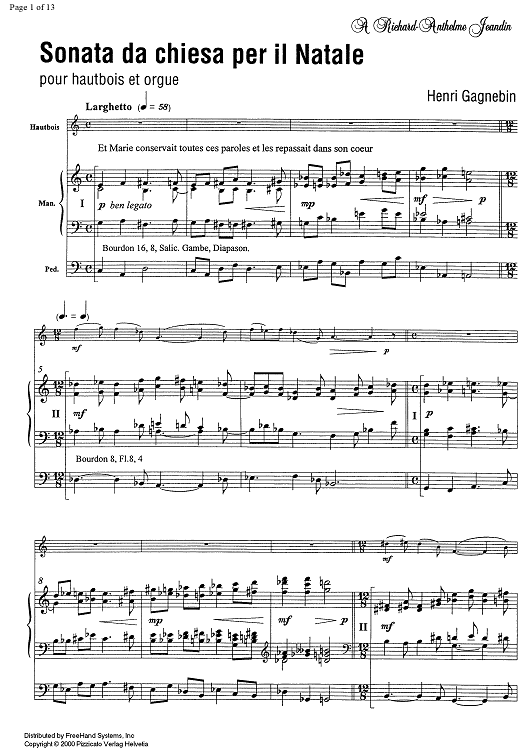 Sonata da chiesa per il Natale - Score
