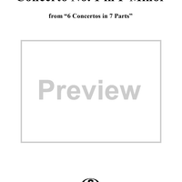 Concerto No. 1 in F Minor  from "6 Concerti Grossi" - From "6 Concertos in 7 Parts" - Cello