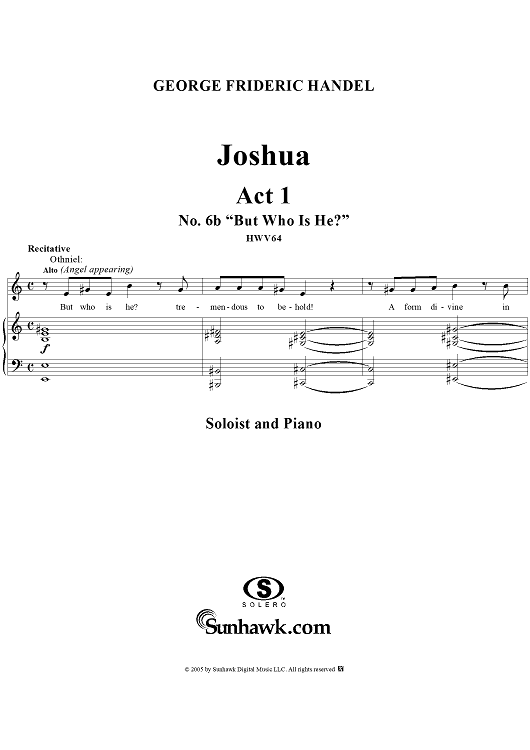Joshua, Act 1, Nos. 6b  "But who is He?"