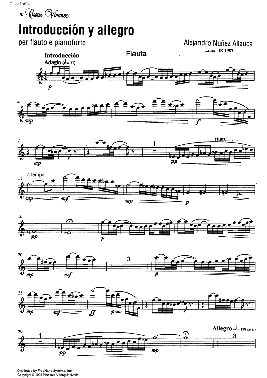 Introducción y allegro - Flute