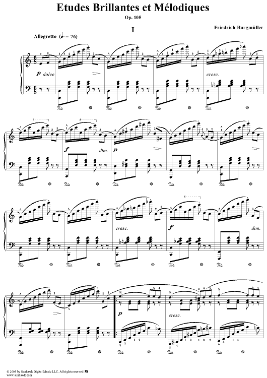 Etudes Brillantes et Mélodiques, Op. 105