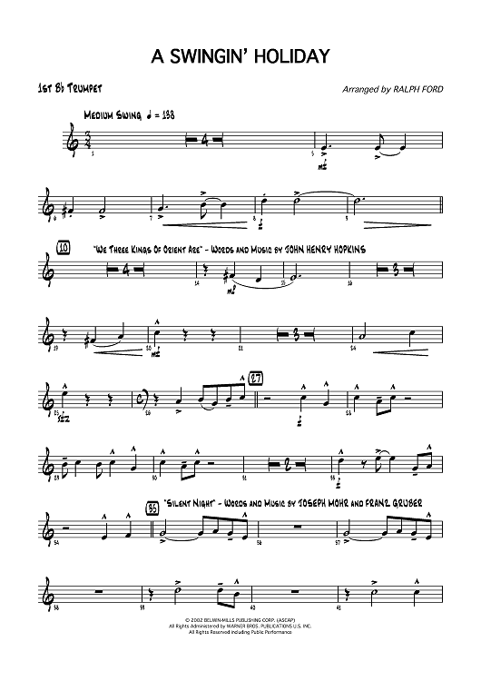 A Swingin' Holiday - B-flat Trumpet 1