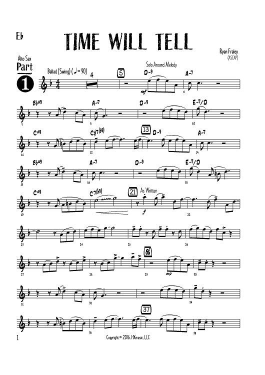 Time Will Tell - Eb Instruments Part 1