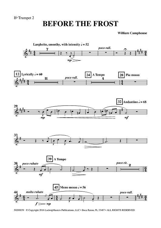 Before the Frost - Bb Trumpet 2