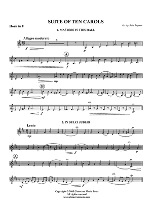 Suite of Ten Carols - Horn in F