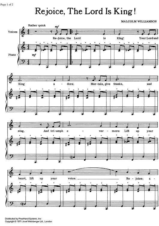 Rejoice, The Lord Is King