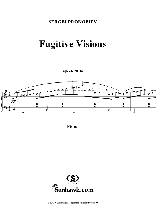 Fugitive Visions, Op. 22, No. 18