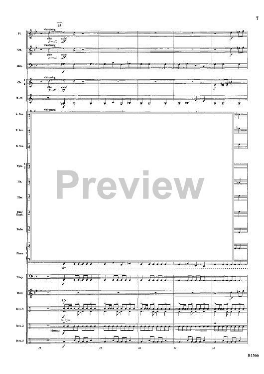 Shadows Unleashed - Score" Sheet Music for Concert Band - Sheet Music Now