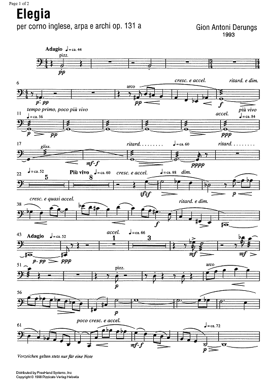 Elegia Op.131a - Double Bass