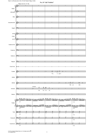 Ah! Violetta, No. 19 from "La Traviata", Act 3 - Full Score