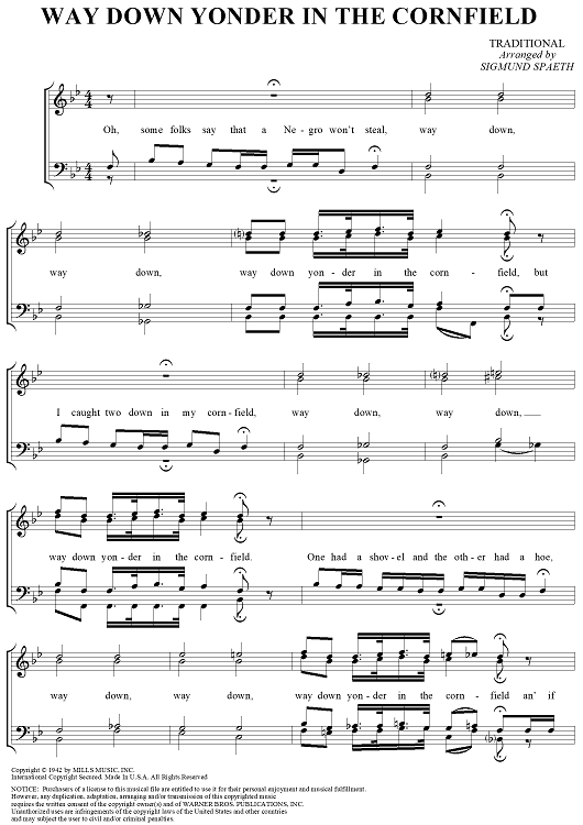 Way Down Yonder in the Cornfield