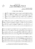 Two Madrigals, Vol. 8 - from Morley's "First Book of Madrigals to 4 Voices" (1594) - Score