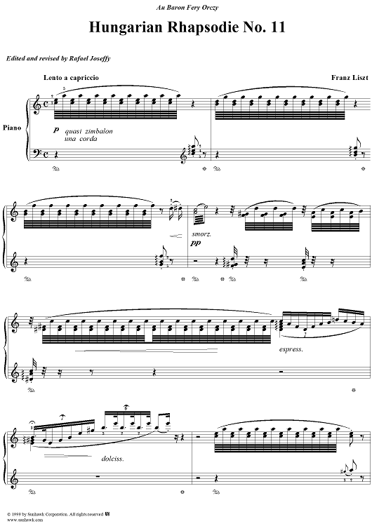 Hungarian Rhapsody No. 11 in A minor
